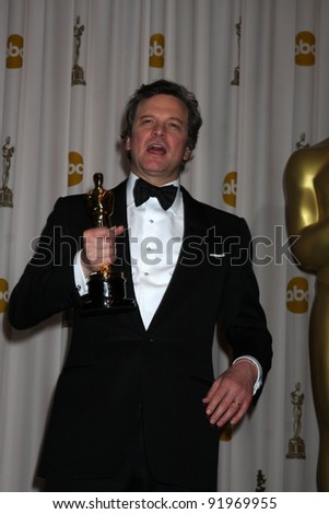 Colin Firth at the 83rd Annual Academy Awards Press Room, Kodak Theater, Hollywood, CA. 02-27-11