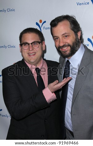 Jonah Hill and Judd Apatow at the Venice Family Clinic Silver Circle 2011 Gala, Beverly Wilshire Hotel, Beverly Hills, CA. 02-28-11