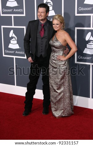 Blake Shelton and Miranda Lambert at the 53rd Annual Grammy Awards, Staples Center, Los Angeles, CA. 02-13-11