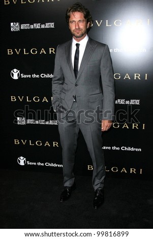Gerard Butler at a Bvlgari Private Event Honoring Simon Fuller And Paul Haggis To Benefit Save The Children And Artists For Peace And Justice, Private Location, Beverly Hills, CA. 01-13-11