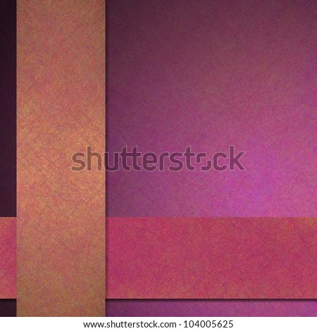 purple pink background layout design, abstract elegant background grunge texture with peach and pink ribbon stripe in frame corner