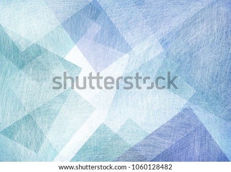 blue green and white squares diamonds and overlapping transparent transparent shapes on light pastel background, polygon geometric design in modern art style backdrop with texture