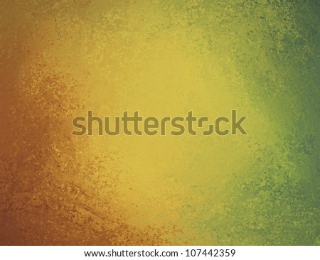 abstract yellow background brochure design with orange red rusty color and light blue color on border frame, warm vintage grunge background texture paper for website or paper brochure ad or book cover