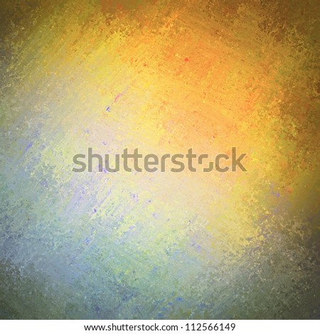 abstract background texture in warm orange colors on top and blue and teal on bottom with vintage grunge background texture in distressed shabby wall paint for brochure background or web template