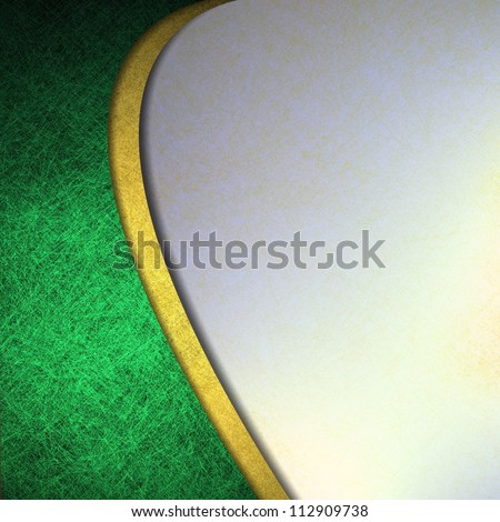 abstract white background or green background with elegant gold trim and side bar layout design for blank fancy Christmas background card for party announcement decoration or menu backdrop or brochure