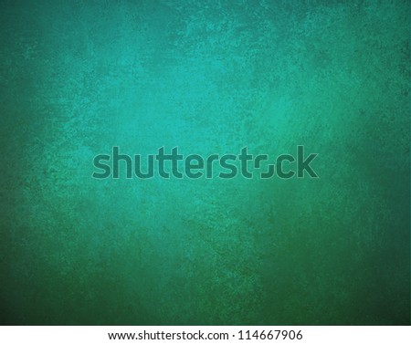 blue green background with dark vintage grunge background texture and frame border, elegant teal background with shabby chic distressed paper for book design or brochure layout or web background wall