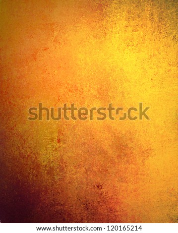brown gold background, orange yellow warm tones, abstract rough vintage grunge background texture for Christmas background or golden anniversary announcement, web template design, poster graphic art