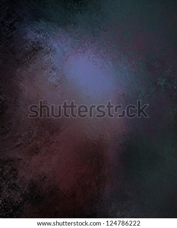 blue black background color splash on stormy distressed vintage grunge background texture abstract design, bright middle for text, website template background, old elegant retro wall style paint paper