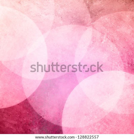 abstract geometric background circle balls or round shape design elements layered in abstract pattern, pink background, rough distressed vintage grunge background texture, bright fun light background