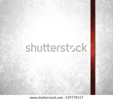 abstract white background red ribbon stripe layout design for website template background sidebar banner, silvery white formal wedding or anniversary invitation stationary, frosty white Christmas card
