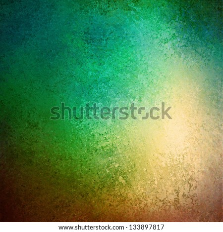 abstract blue background colorful green white blended vintage grunge background texture distressed rough paint wall old wallpaper layout design brochure poster or website template background color