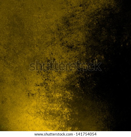 black gold background yellow color splash rough distressed vintage grunge background texture abstract design, bright sidebar, website template background, old messy retro wall style paint background