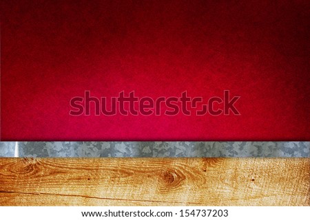 blank rustic elegant background for product display on website or brochure, or scrapbook design for images with room for text title or picture, wooden board and metal tin scrap stripe layout design