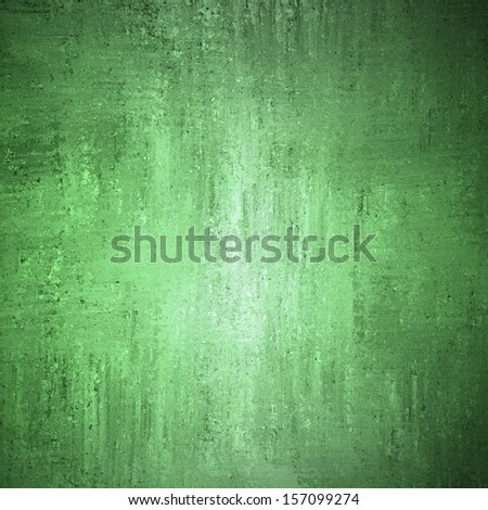 abstract green background image pattern design on old vintage grunge background texture, green paper distressed rough pattern soft luxury Christmas background with spotlight shine on center for effect