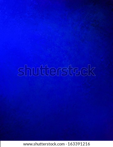 blank solid blue background with bright shining light from corner of page, abstract blue paint design for ads or brochures, blue website background, black grunge color on border, sapphire blue center