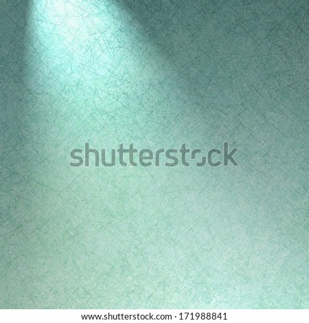 blank product display background with space for title or product image, soft faded parchment grunge or linen canvas texture illustration, empty wall room design, spotlight background teal color layout