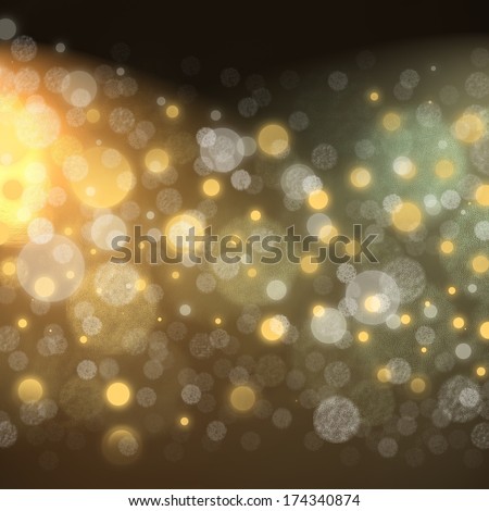 abstract gold background glitter lights round shapes image circle background sparkling fantasy dream background bright white festive bubble Christmas background blur bokeh lights, shining stars sky