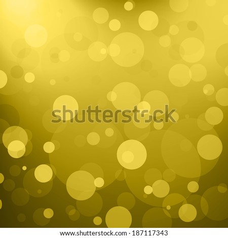 bubble sky background image, round bright circle lights layered on gold background with spotlight corners