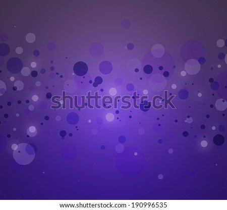 abstract purple background, blue purple and white bubble lights on gradient background with center spotlight, elegant blue and purple circle design, round shapes in random falling pattern