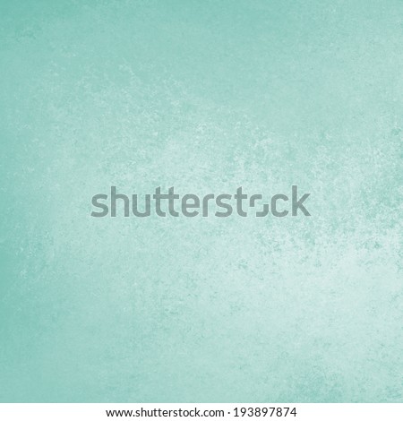 plain pastel blue green background with solid color and vintage distressed texture and soft light white corner color splash accent