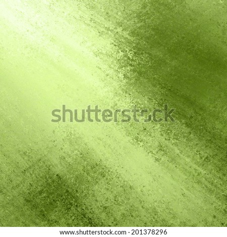 abstract green and yellow background design of spotlight or sunshine light rays angled from corner in smeared grunge texture layout