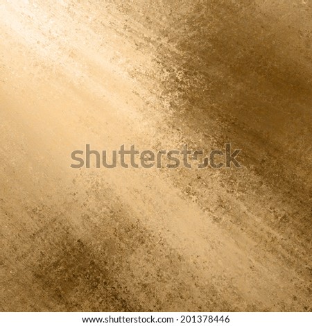 abstract brown and beige background design of spotlight or sunshine light rays angled from corner in smeared grunge texture layout