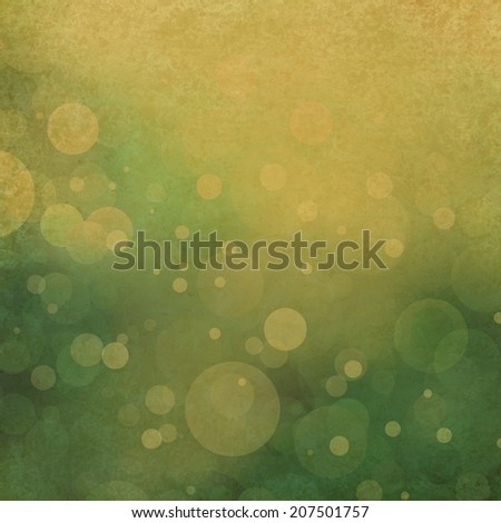 yellowed blue background glitter lights, abstract round shapes in circle background, sparkling fantasy dream background, vintage style gold blue and white festive bubble background bokeh blur
