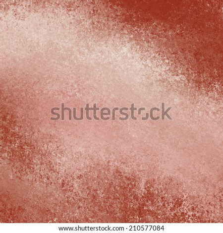 abstract red background pale stripe of light messy pink grunge paint with dark red color borders in corners