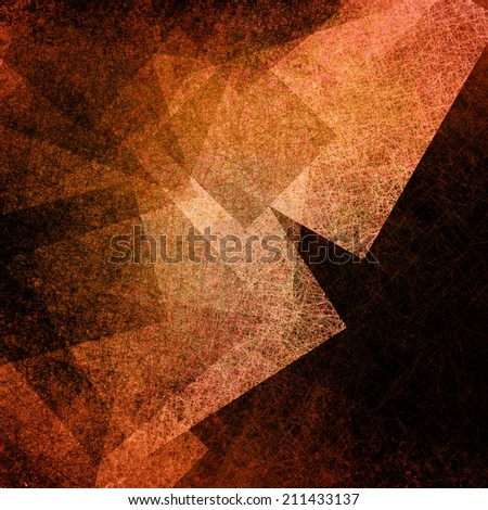abstract black background orange lighted squares and rectangles in random abstract pattern layers