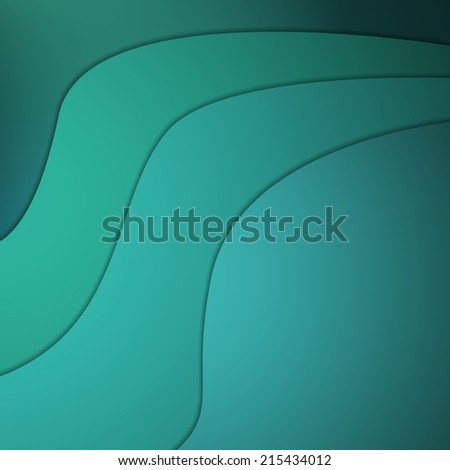 wavy teal background, layers of blue green color waves in gradient hues, abstract shaped background design