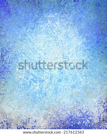 blue background paper, vintage texture and distressed faded grunge border