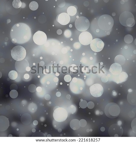abstract black bokeh background, white lights on soft gray black space, pretty bubbles floating in sky, round geometric shaped design layers.