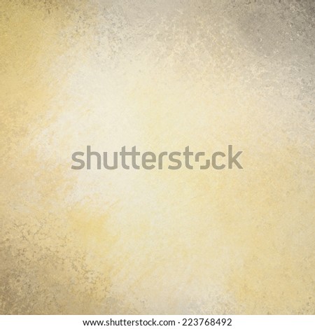 yellowed white paper background with gray grunge border texture, old worn white paper