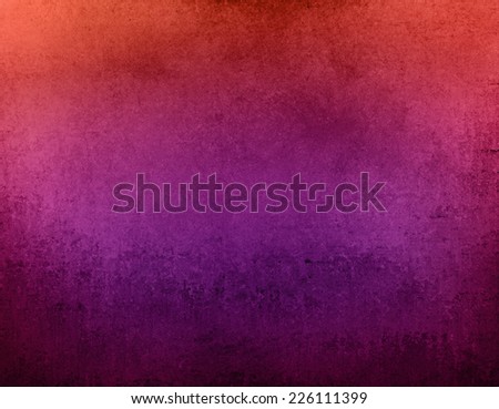 abstract orange pink and purple background with black messy vintage grunge texture design
