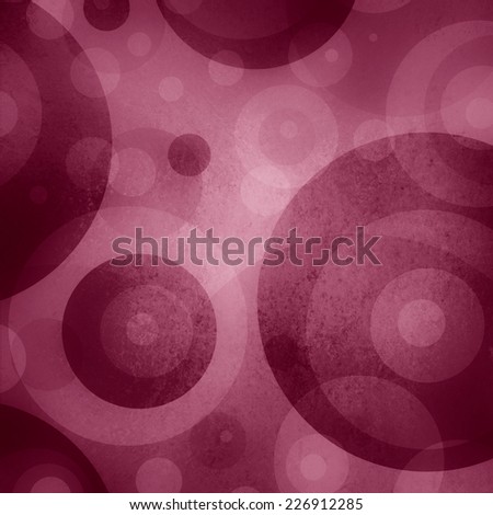 fun burgundy pink background with white and pink circles and target ring shapes in abstract pattern design