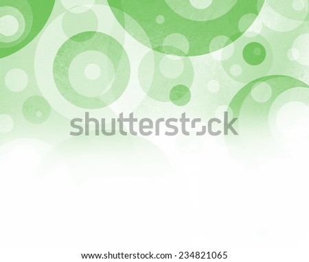 fun green and white background with circles and target ring shapes in abstract pattern design