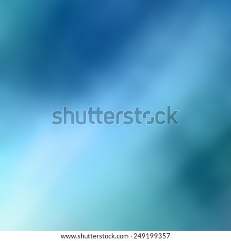 abstract sky blue blurred background colors in soft blended design with white spotlight or color splash streak