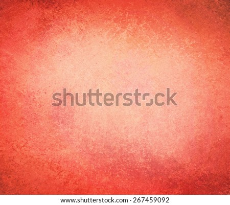 pink peach background design with distressed vintage texture and bright orange red grunge border