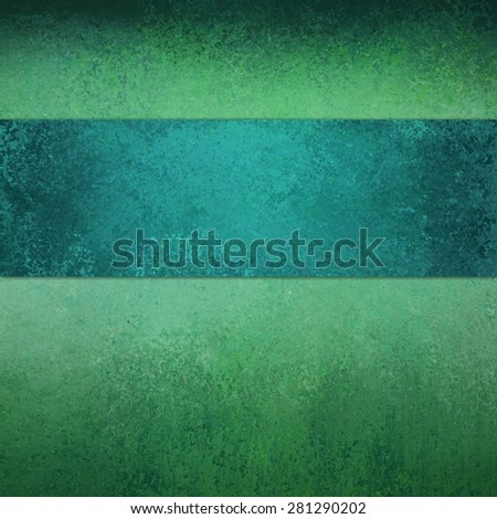 elegant green background with dark teal blue ribbon or stripe layout