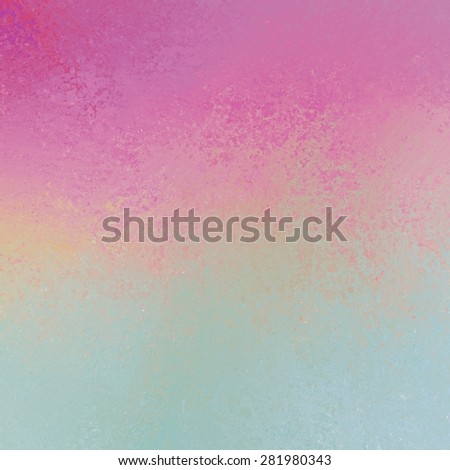 pink blue background with yellow grunge design, cool fresh colors and rough distressed texture, blank website or brochure background template for typography text or image