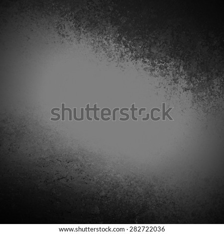 Black background. Website background, grunge sponged textured corner design with spotlight center