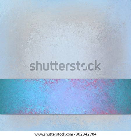 vintage light blue background with distressed sky blue ribbon with red cracks, blank copyspace for title text and images, blank sign