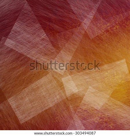 abstract layers of white transparent textured paper on gold and red background paint, cool artsy background design