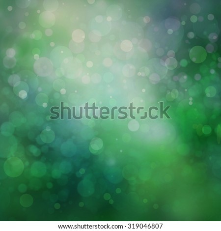 green bokeh background, floating bubbles or layers of circles shapes in pretty summer or spring background design