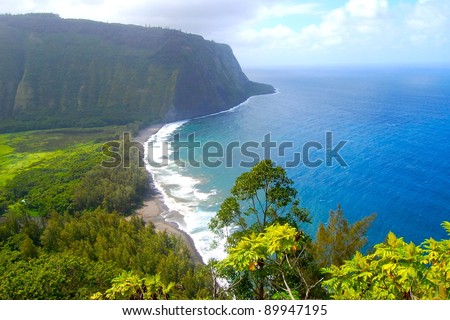 Waipio Valley Scenic View Big Island Hawaii