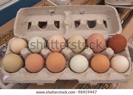 Egg Carton on Display at Farmer\'s Market
