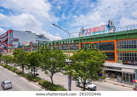 Bangkok, Thailand - May 23, 2015 JJ outlet store which sell furniture and houseware products. Located next to Jatujak market. Visit by taking MRT to Kampengpet station.