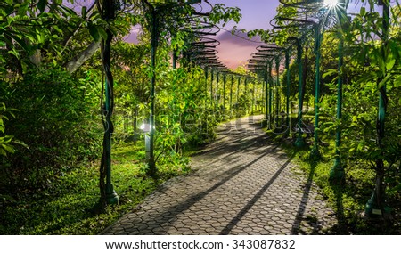 Bangkok, Thailand Nov 22, 2015 Queen Sirikit Park is a botanical garden in Chatuchak district, Bangkok, Thailand. Covering an area of 0.22 kmÃ?Â², it is part of the larger Chatuchak Park complex.