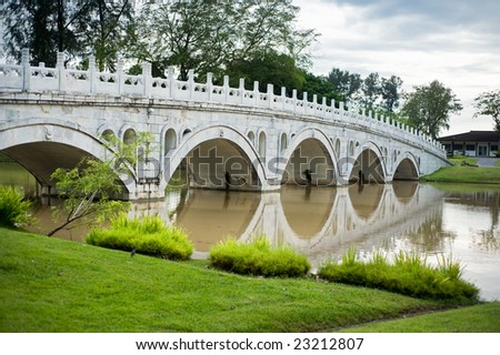 chinese bridge across a river
