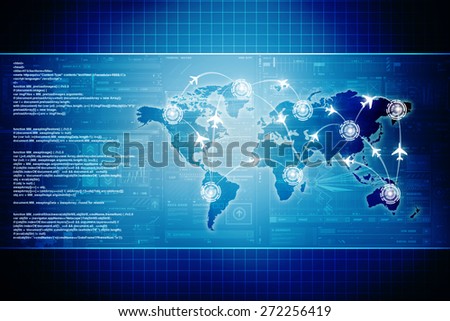 World Map Business background